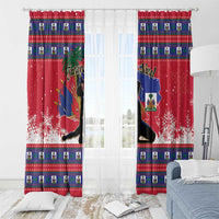 Ayiti Jwaye Nwel Window Curtain Haiti Merry Christmas - Wonder Print Shop