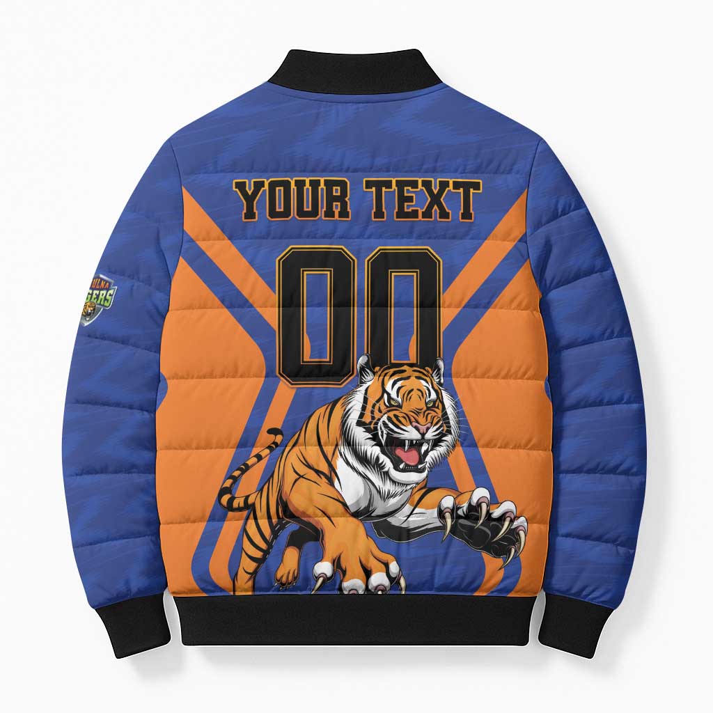 Custom Khulna Cricket Tigers Bomber Puffer Jacket Ready to Roar - Wonder Print Shop