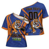 Custom Khulna Cricket Tigers Cross Shoulder Shirt Ready to Roar - Wonder Print Shop