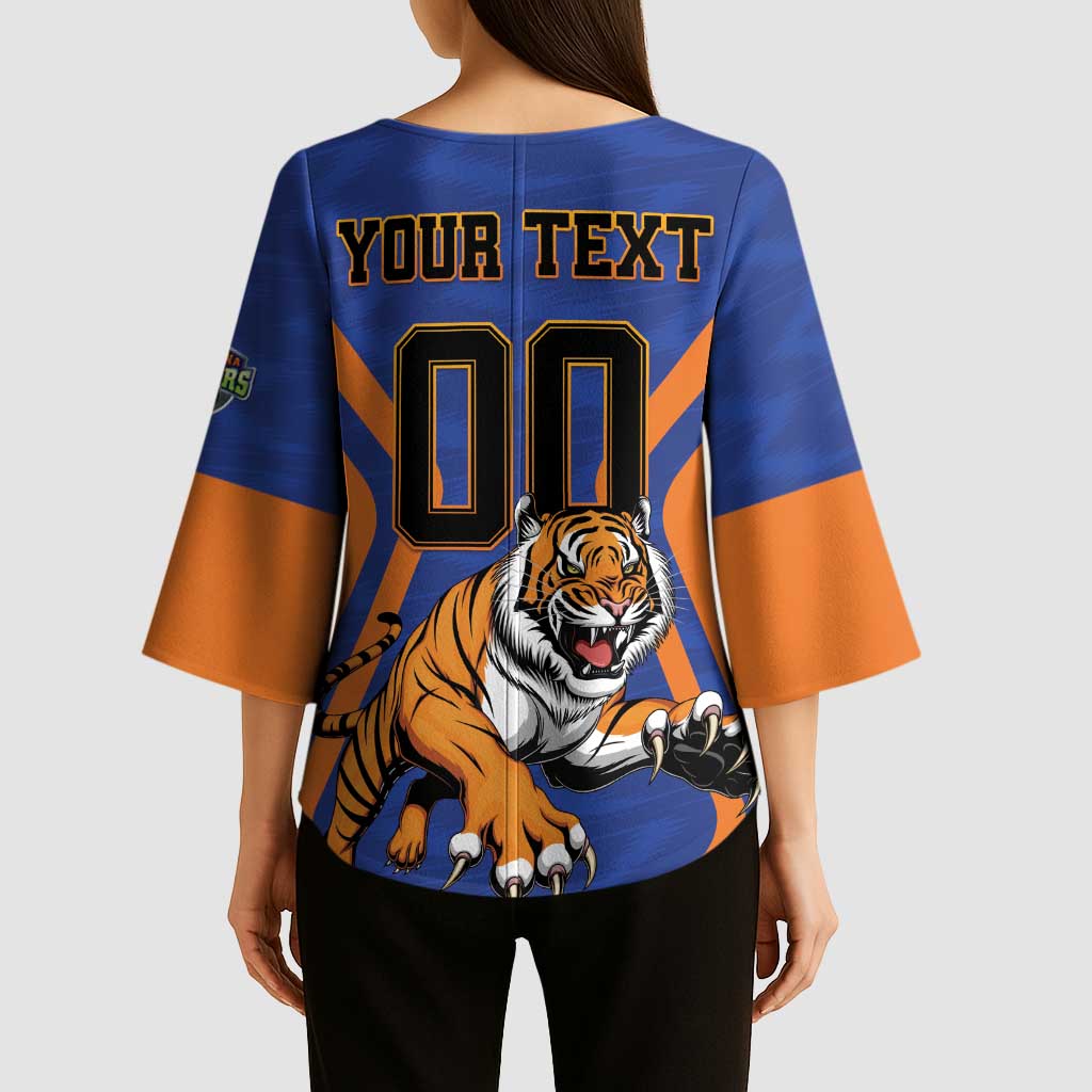Custom Khulna Cricket Tigers Kimono Sleeve Blouse Ready to Roar - Wonder Print Shop