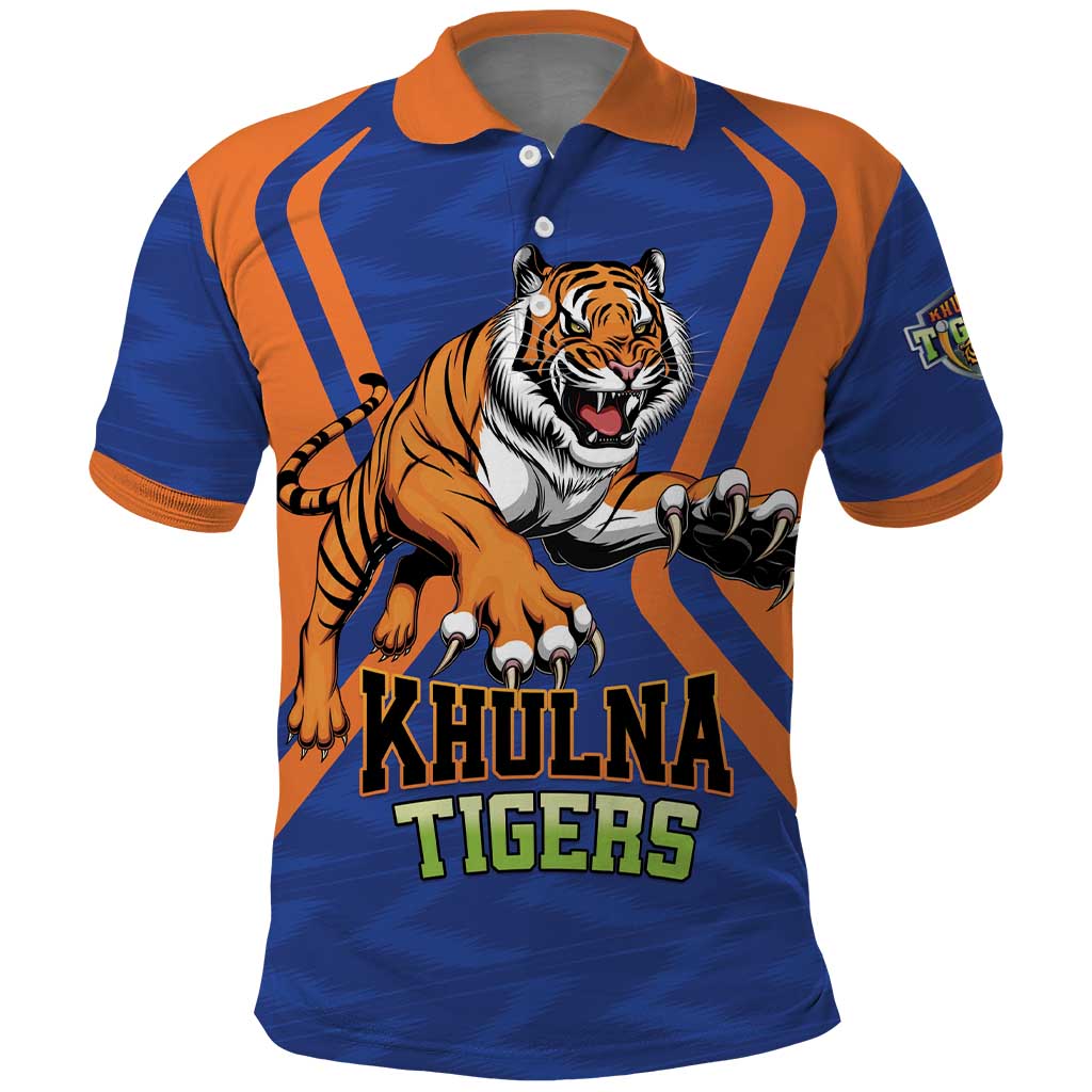 Custom Khulna Cricket Tigers Polo Shirt Ready to Roar - Wonder Print Shop