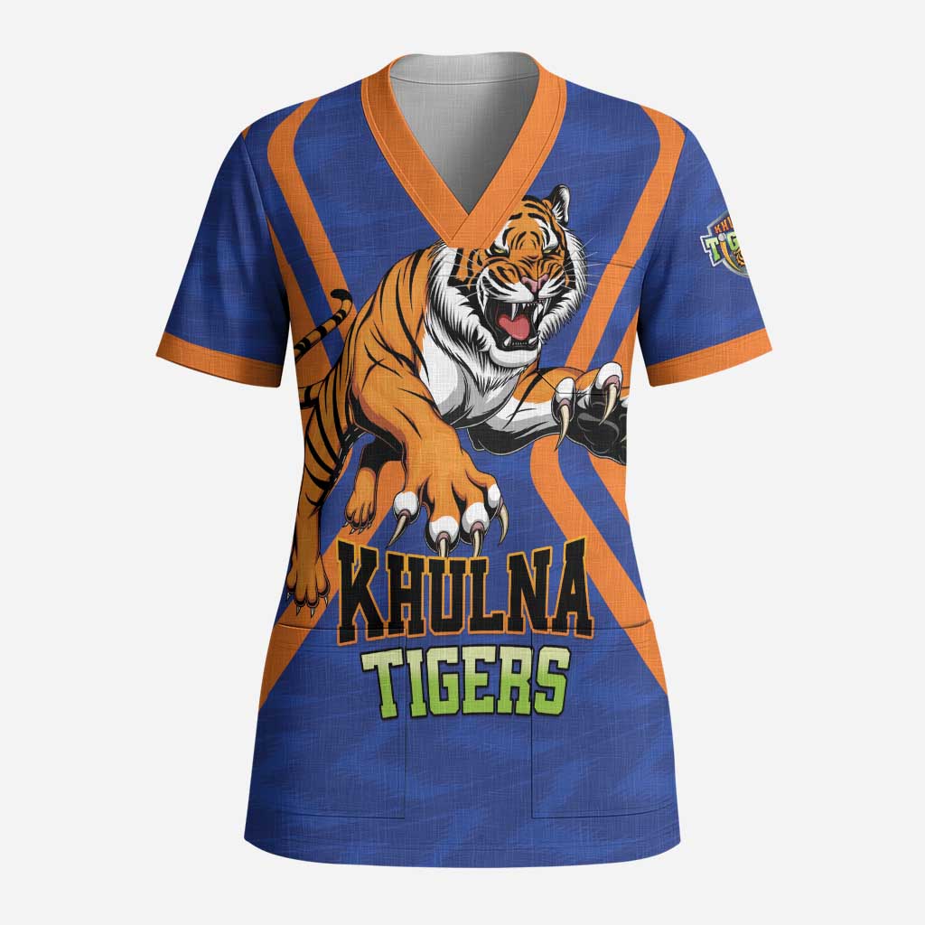 Custom Khulna Cricket Tigers Scrub Top Ready to Roar - Wonder Print Shop