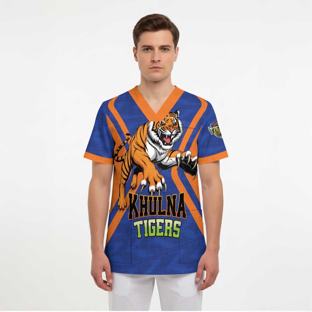 Custom Khulna Cricket Tigers Scrub Top Ready to Roar - Wonder Print Shop