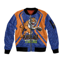 Custom Khulna Cricket Tigers Sleeve Zip Bomber Jacket Ready to Roar - Wonder Print Shop