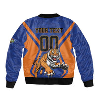 Custom Khulna Cricket Tigers Sleeve Zip Bomber Jacket Ready to Roar - Wonder Print Shop