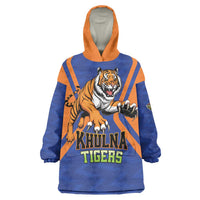 Custom Khulna Cricket Tigers Wearable Blanket Hoodie Ready to Roar - Wonder Print Shop