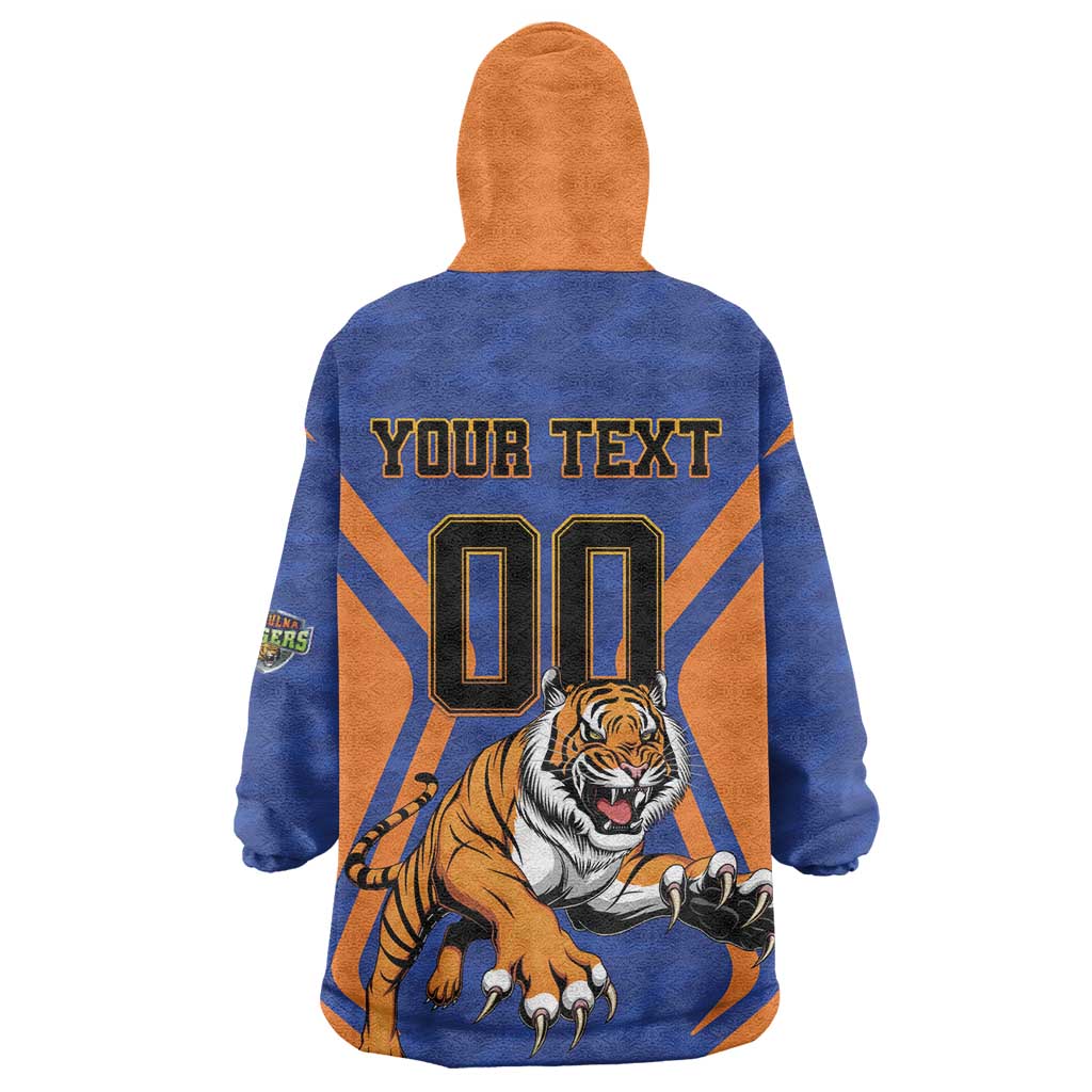 Custom Khulna Cricket Tigers Wearable Blanket Hoodie Ready to Roar - Wonder Print Shop