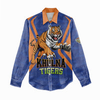 Custom Khulna Cricket Tigers Women Casual Shirt Ready to Roar - Wonder Print Shop