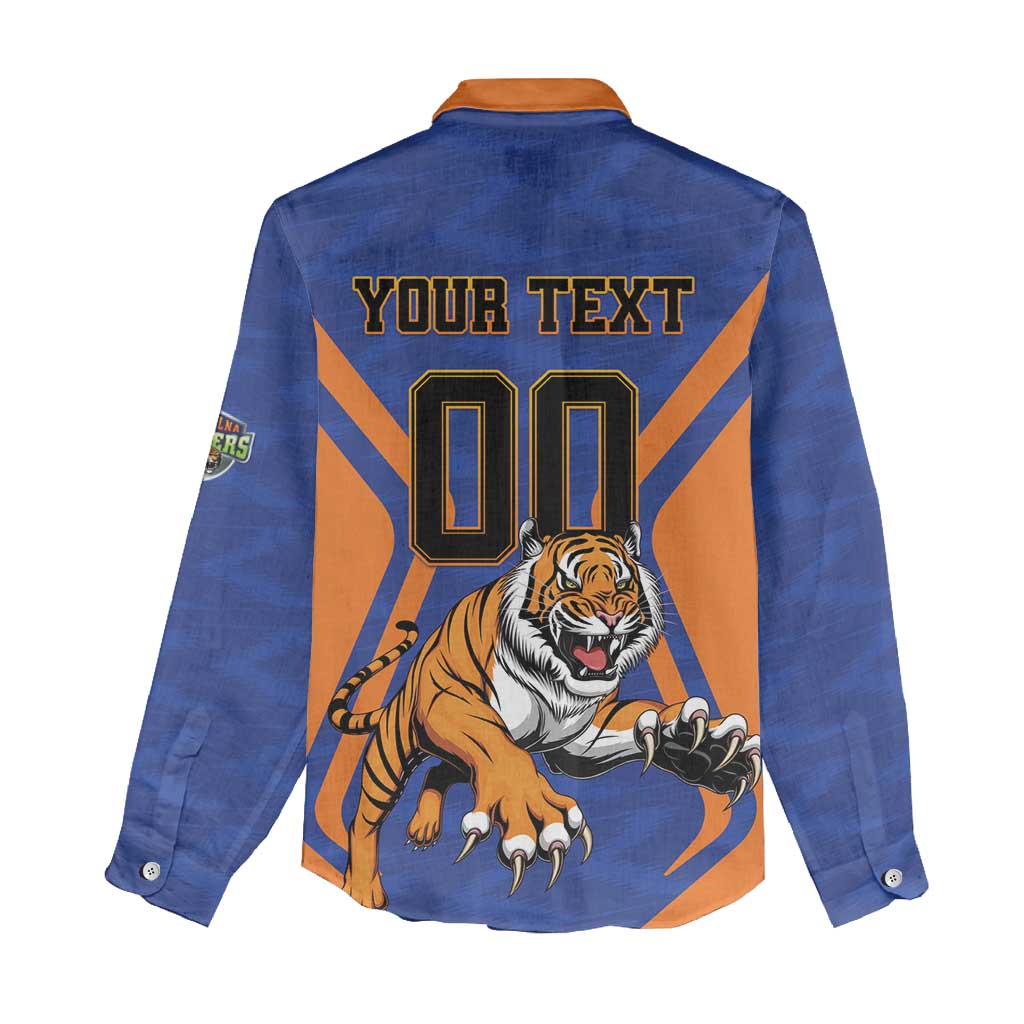 Custom Khulna Cricket Tigers Women Casual Shirt Ready to Roar - Wonder Print Shop