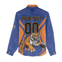 Custom Khulna Cricket Tigers Women Casual Shirt Ready to Roar - Wonder Print Shop