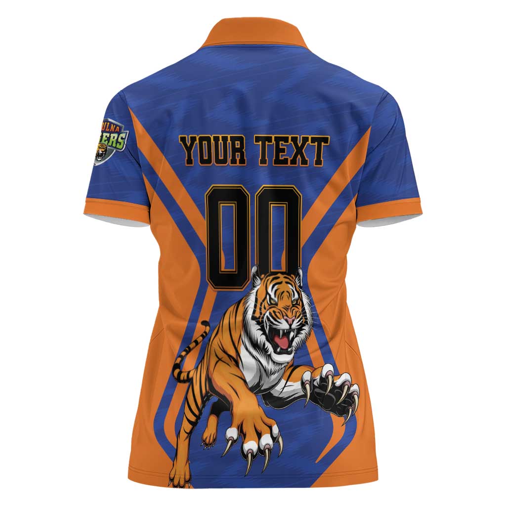 Custom Khulna Cricket Tigers Women Polo Shirt Ready to Roar - Wonder Print Shop
