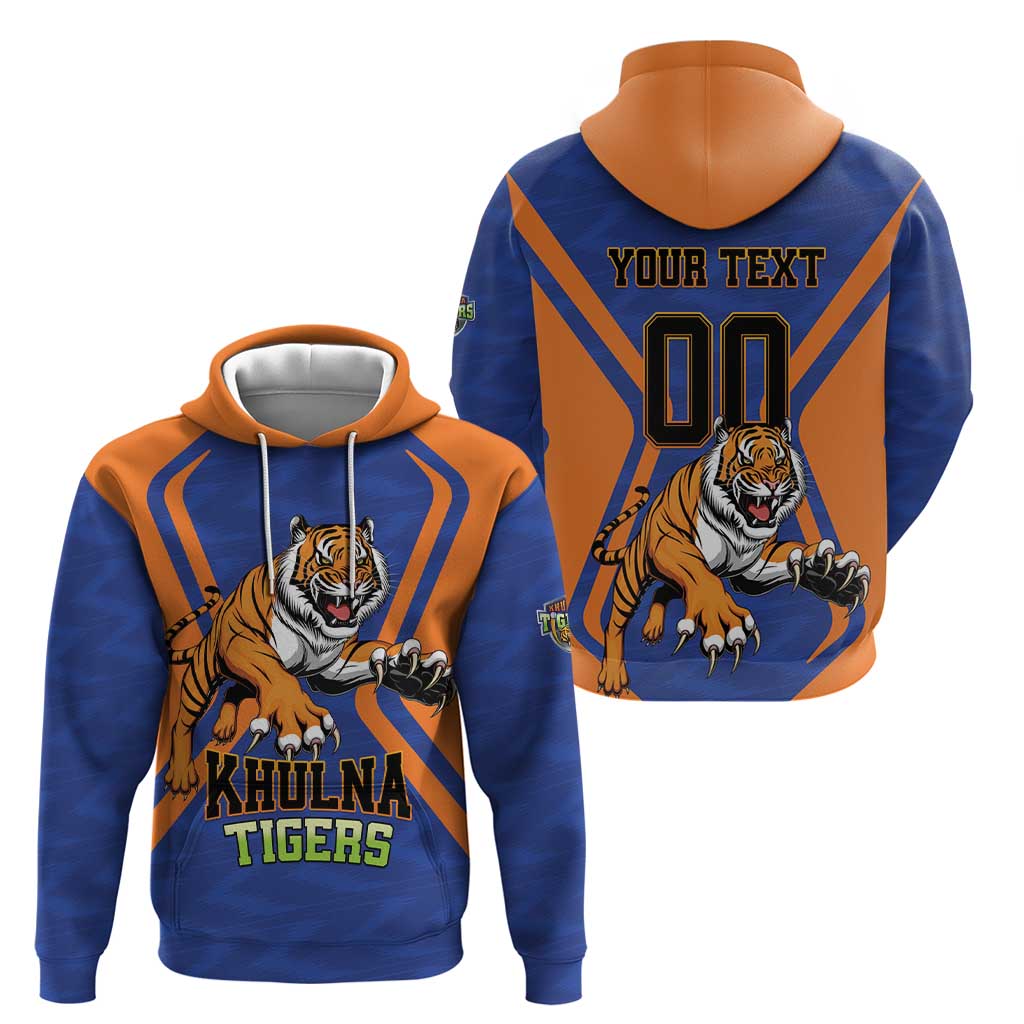 Custom Khulna Cricket Tigers Zip Hoodie Ready to Roar - Wonder Print Shop