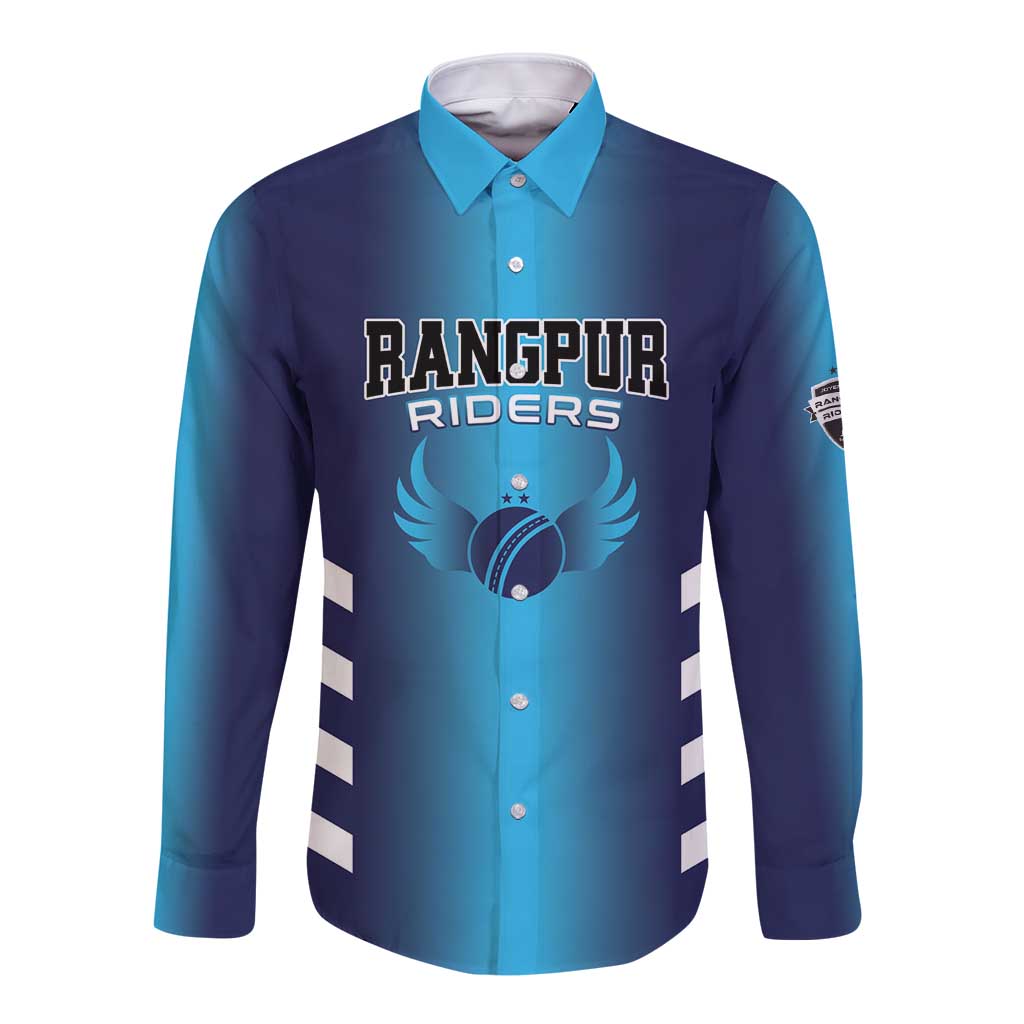 Custom Rangpur Cricket Riders Long Sleeve Button Shirt Joyer Lorai - Wonder Print Shop