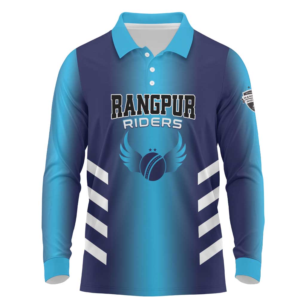 Custom Rangpur Cricket Riders Long Sleeve Polo Shirt Joyer Lorai - Wonder Print Shop