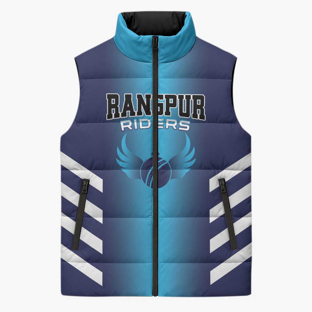 Custom Rangpur Cricket Riders Sleeveless Puffer Jacket Joyer Lorai - Wonder Print Shop