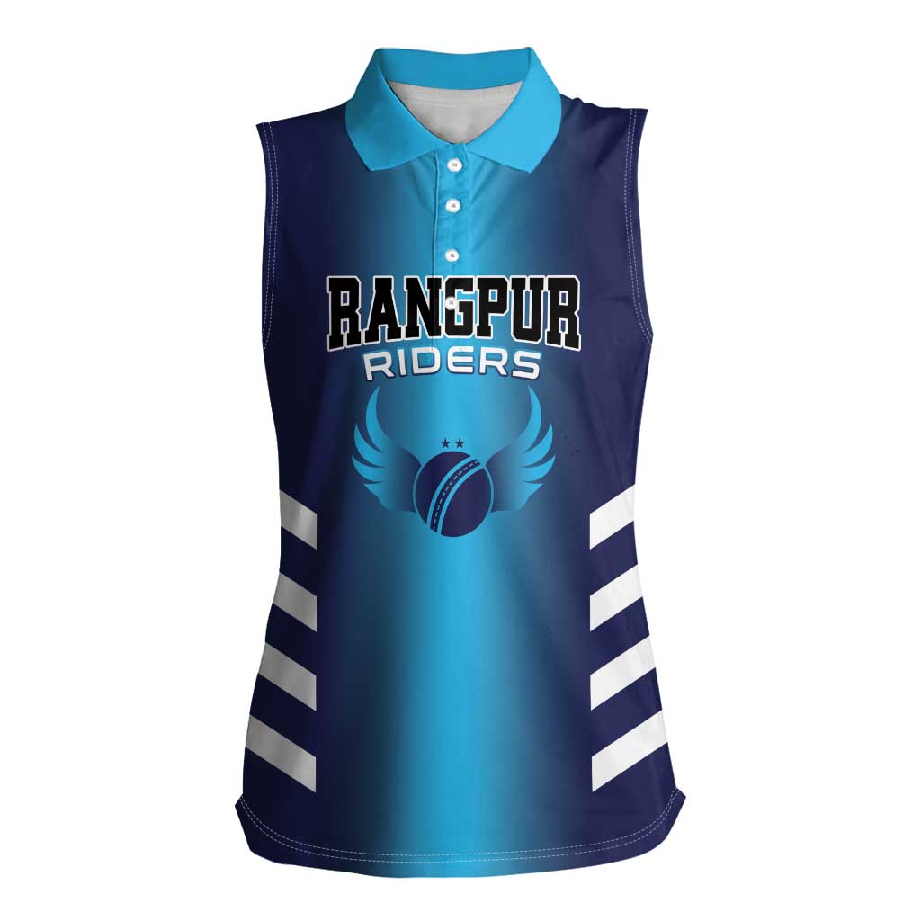 Custom Rangpur Cricket Riders Women Sleeveless Polo Shirt Joyer Lorai - Wonder Print Shop