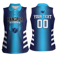 Custom Rangpur Cricket Riders Women Sleeveless Polo Shirt Joyer Lorai - Wonder Print Shop