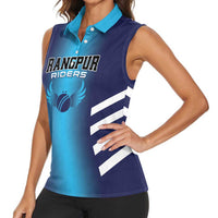 Custom Rangpur Cricket Riders Women Sleeveless Polo Shirt Joyer Lorai - Wonder Print Shop