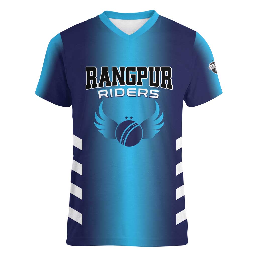 Custom Rangpur Cricket Riders Women V-Neck T-Shirt Joyer Lorai - Wonder Print Shop
