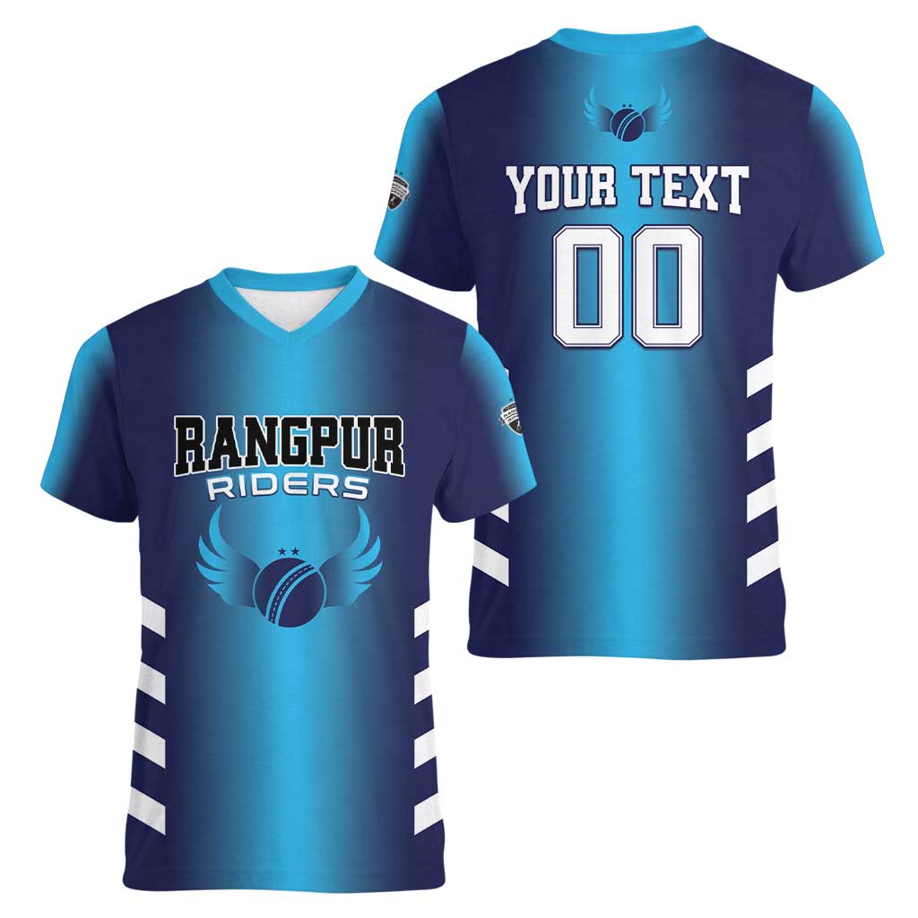 Custom Rangpur Cricket Riders Women V-Neck T-Shirt Joyer Lorai - Wonder Print Shop