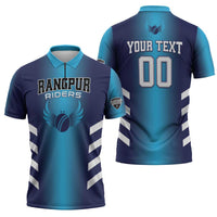 Custom Rangpur Cricket Riders Zipper Polo Shirt Joyer Lorai - Wonder Print Shop