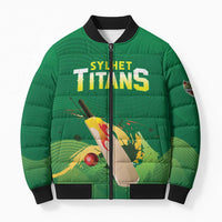 Custom Sylhet Cricket Titans Bomber Puffer Jacket Rise Of Titans - Wonder Print Shop