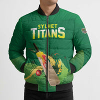 Custom Sylhet Cricket Titans Bomber Puffer Jacket Rise Of Titans - Wonder Print Shop