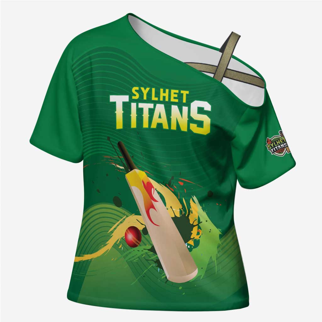 Custom Sylhet Cricket Titans Cross Shoulder Shirt Rise Of Titans - Wonder Print Shop