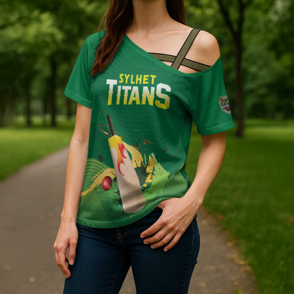 Custom Sylhet Cricket Titans Cross Shoulder Shirt Rise Of Titans - Wonder Print Shop