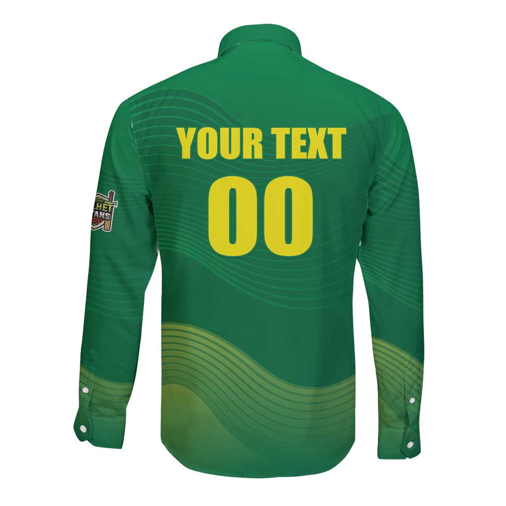 Custom Sylhet Cricket Titans Long Sleeve Button Shirt Rise Of Titans - Wonder Print Shop