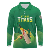 Custom Sylhet Cricket Titans Long Sleeve Polo Shirt Rise Of Titans - Wonder Print Shop