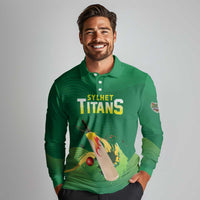 Custom Sylhet Cricket Titans Long Sleeve Polo Shirt Rise Of Titans - Wonder Print Shop