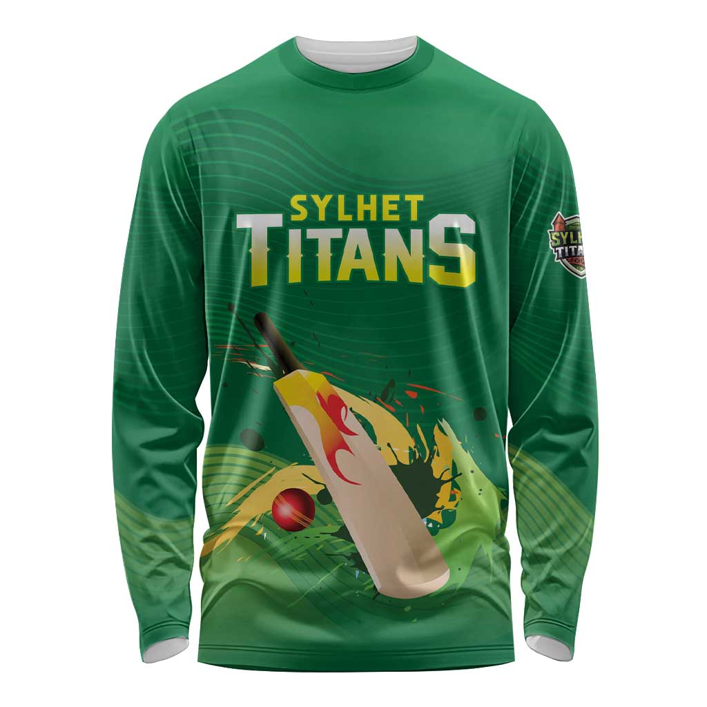 Custom Sylhet Cricket Titans Long Sleeve Shirt Rise Of Titans - Wonder Print Shop