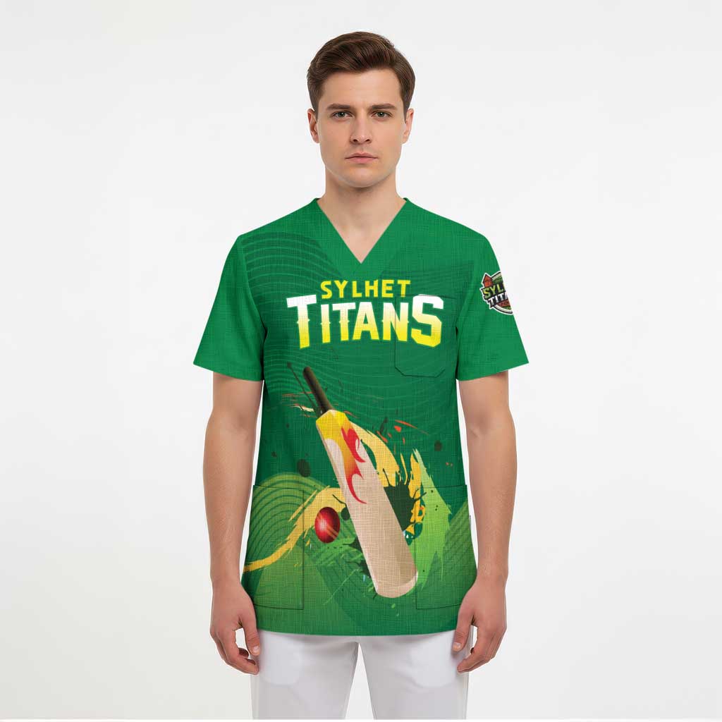 Custom Sylhet Cricket Titans Scrub Top Rise Of Titans - Wonder Print Shop