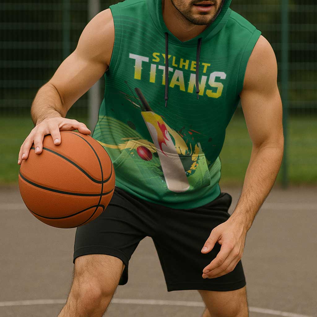 Custom Sylhet Cricket Titans Sleeveless Hoodie Rise Of Titans - Wonder Print Shop