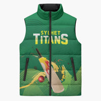 Custom Sylhet Cricket Titans Sleeveless Puffer Jacket Rise Of Titans - Wonder Print Shop