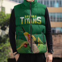 Custom Sylhet Cricket Titans Sleeveless Puffer Jacket Rise Of Titans - Wonder Print Shop