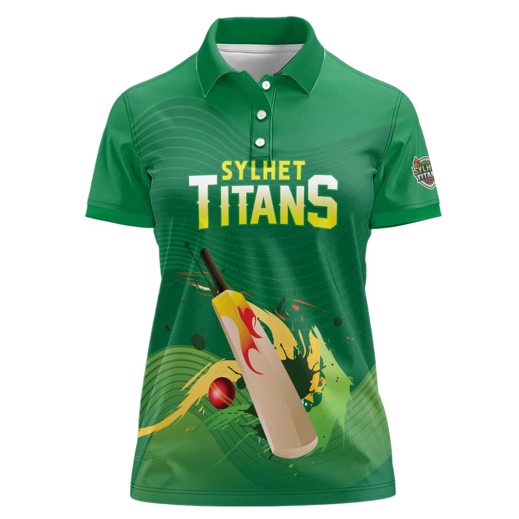 Custom Sylhet Cricket Titans Women Polo Shirt Rise Of Titans - Wonder Print Shop