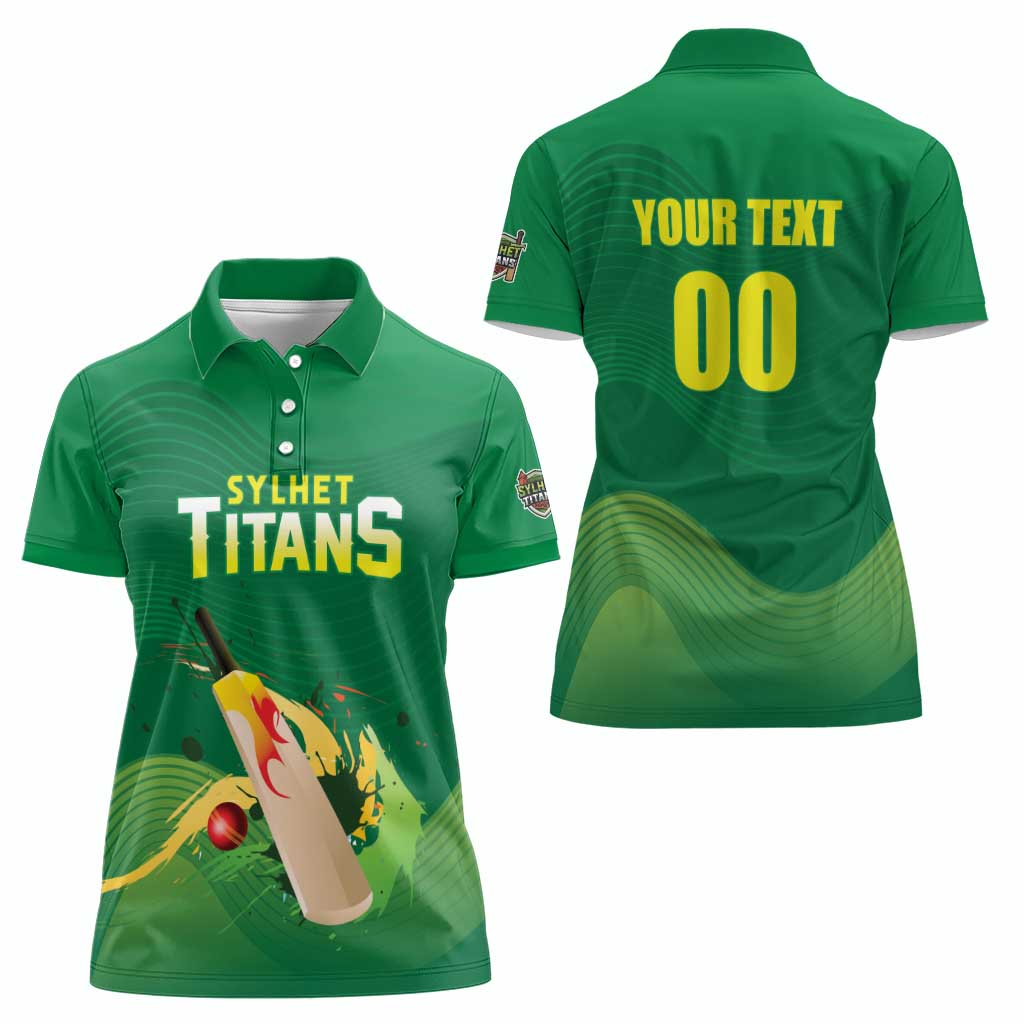 Custom Sylhet Cricket Titans Women Polo Shirt Rise Of Titans - Wonder Print Shop