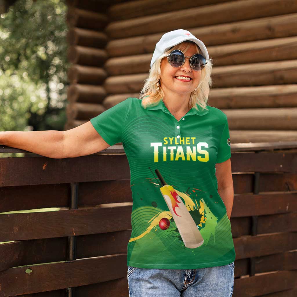 Custom Sylhet Cricket Titans Women Polo Shirt Rise Of Titans - Wonder Print Shop