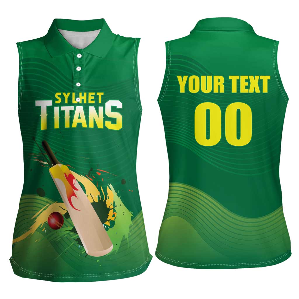 Custom Sylhet Cricket Titans Women Sleeveless Polo Shirt Rise Of Titans - Wonder Print Shop