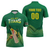 Custom Sylhet Cricket Titans Zipper Polo Shirt Rise Of Titans - Wonder Print Shop