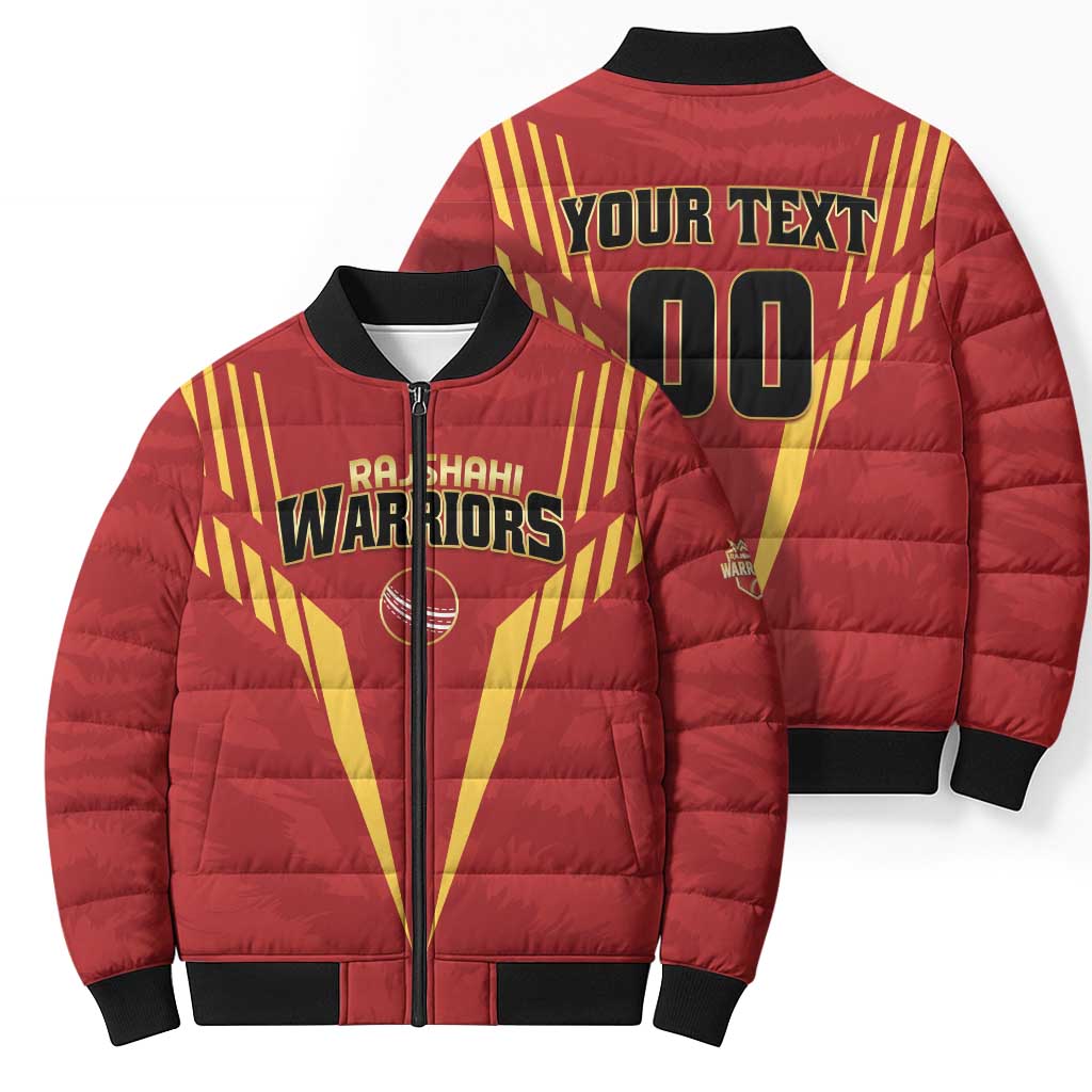 Custom Rajshahi Cricket Warriors Bomber Puffer Jacket Keep Shining - Wonder Print Shop