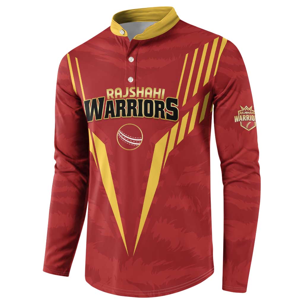 Custom Rajshahi Cricket Warriors Button Sweatshirt Keep Shining - Wonder Print Shop