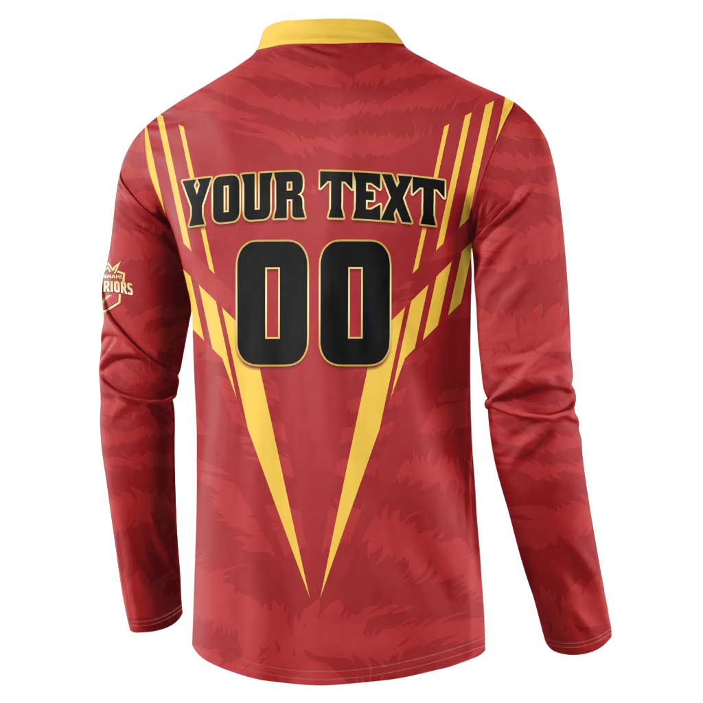 Custom Rajshahi Cricket Warriors Button Sweatshirt Keep Shining - Wonder Print Shop