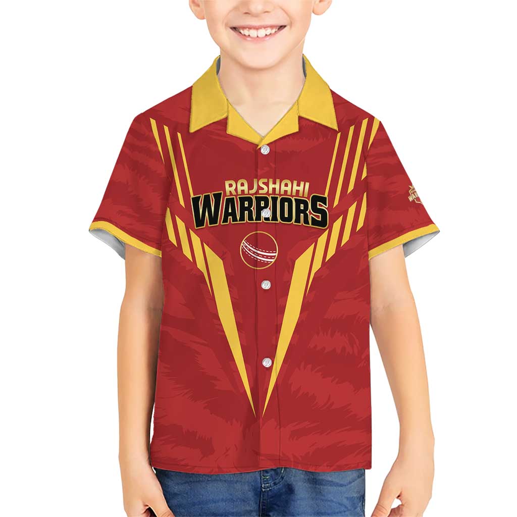 Custom Rajshahi Cricket Warriors Kid Hawaiian Shirt Keep Shining - Wonder Print Shop