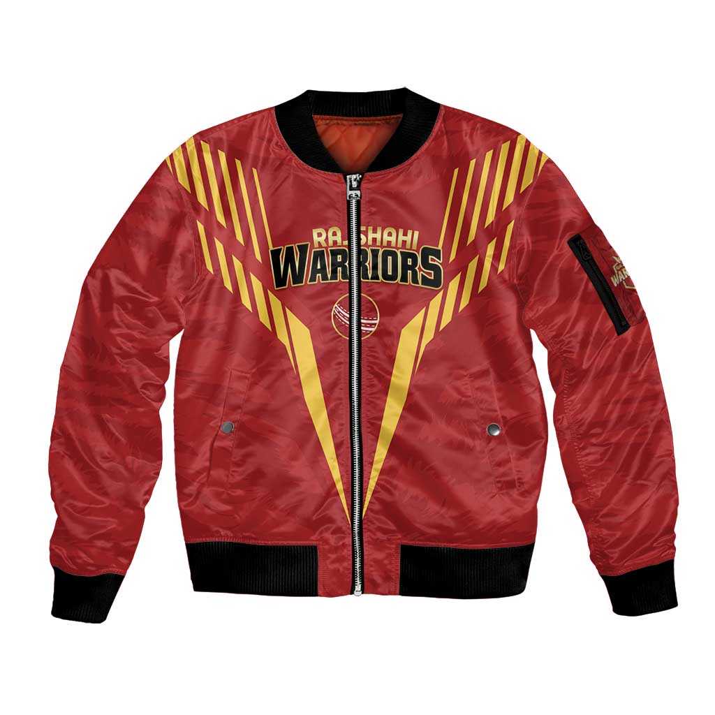 Custom Rajshahi Cricket Warriors Sleeve Zip Bomber Jacket Keep Shining - Wonder Print Shop