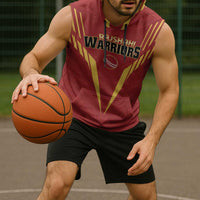 Custom Rajshahi Cricket Warriors Sleeveless Hoodie Keep Shining - Wonder Print Shop