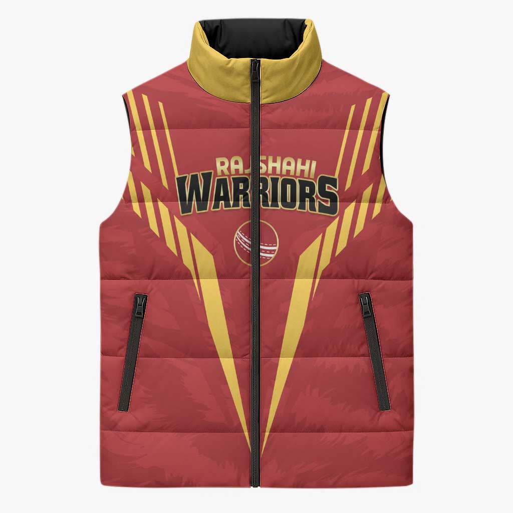 Custom Rajshahi Cricket Warriors Sleeveless Puffer Jacket Keep Shining - Wonder Print Shop