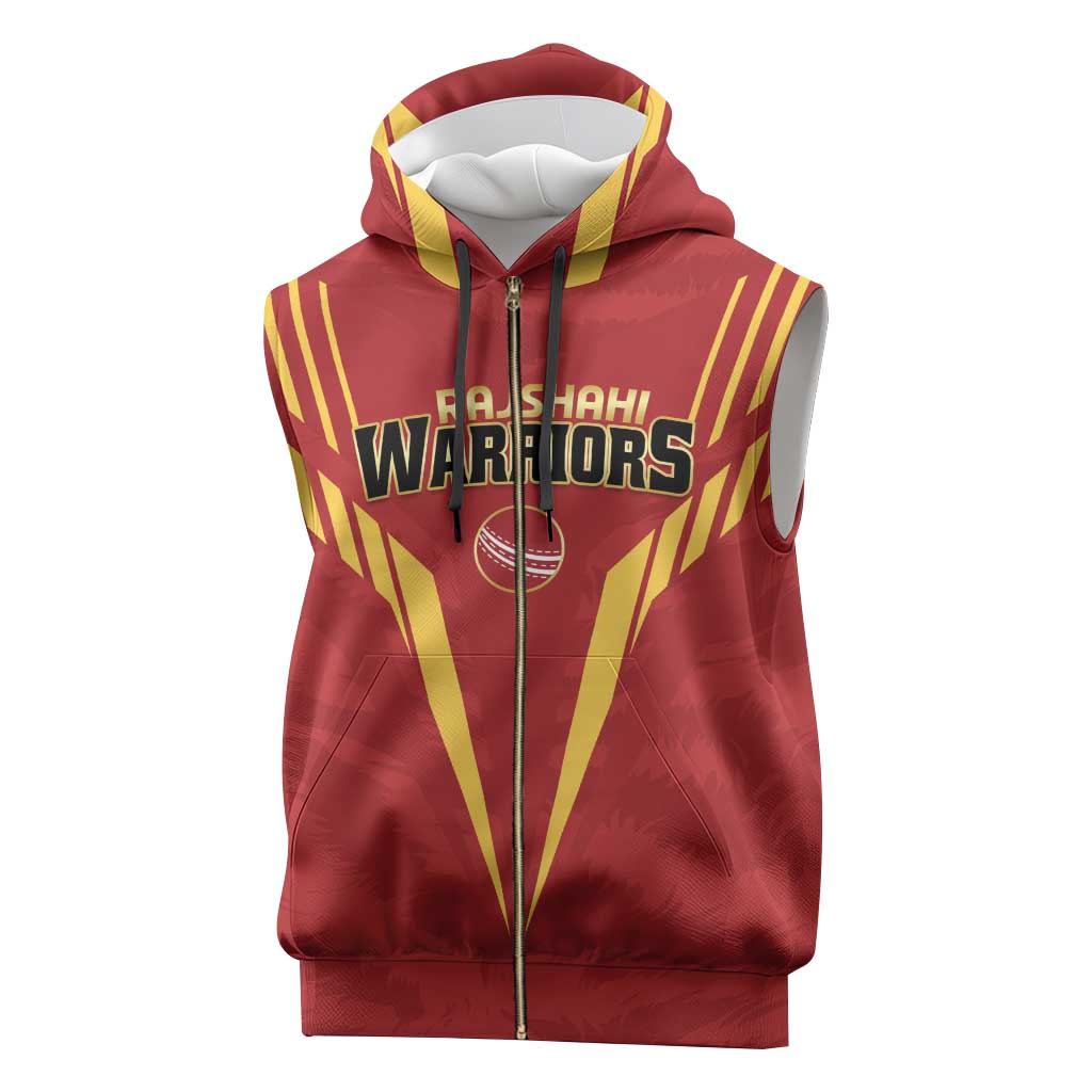 Custom Rajshahi Cricket Warriors Sleeveless Zip Hoodie Keep Shining - Wonder Print Shop